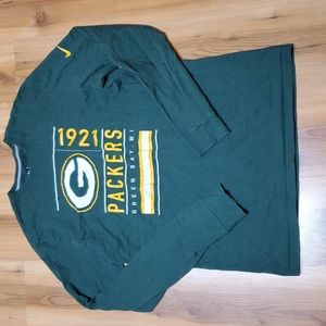 Nike Green Bay Packer long sleeve t- shirt. Size XL